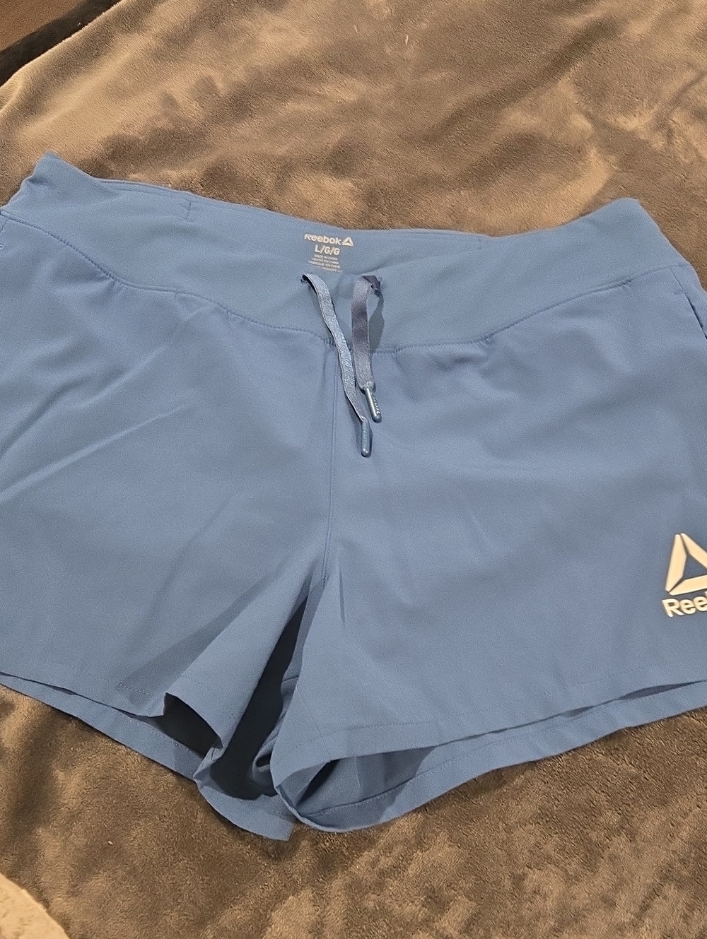 Reebok Women's Blue Athletic Drawstring Shorts